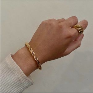 Chunky Rope Bracelet in Gold
